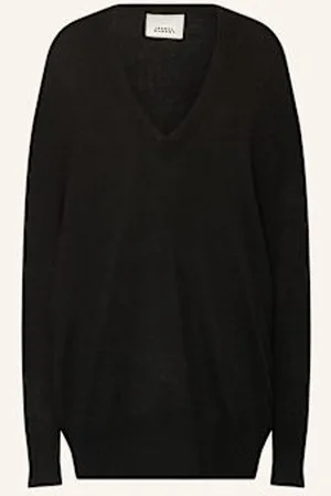 Isabel Marant Sweter Oversize Larana Z Jedwabiem schwarz