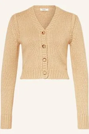 Chloé Kardigan Z Dodatkiem Kaszmiru beige