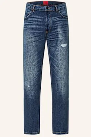 HUGO BOSS Jeansy Tapered Fit blau