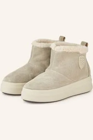 Blauer Botki Mery beige