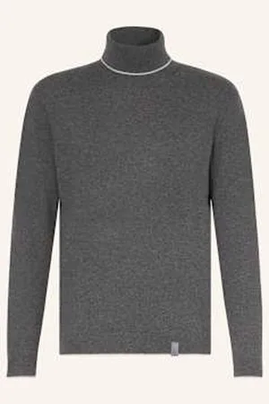 Colours & Sons Golf Z Wełną Merino grau