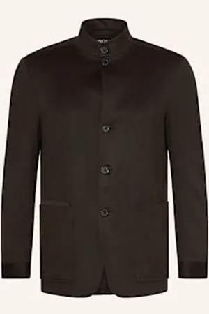 Ermenegildo Zegna Marynarka Z Kaszmiru Slim Fit braun