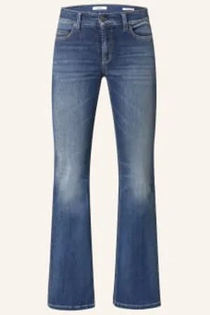 Cambio Jeansy Flare Paris Z Ozdobnymi Kamykami blau
