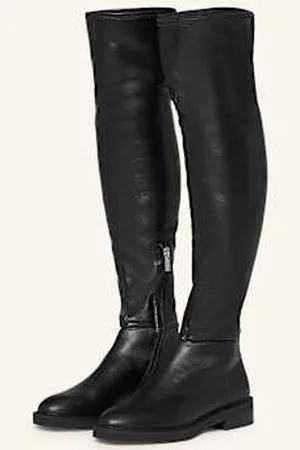 Steve Madden Kozaki Za Kolano Leza schwarz