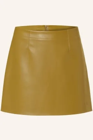 Calvin Klein Spódnica Z Imitacji Skóry gruen