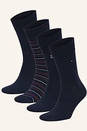 Tommy Hilfiger Skarpety, 4 Pary, Z Pudełkiem Prezentowym blau