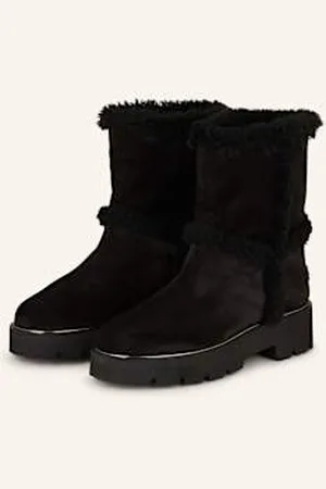Aquazzura Botki Na Platformie Teddi schwarz