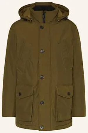 HUGO BOSS Parka Osiass Z Odpinanym Kapturem gruen