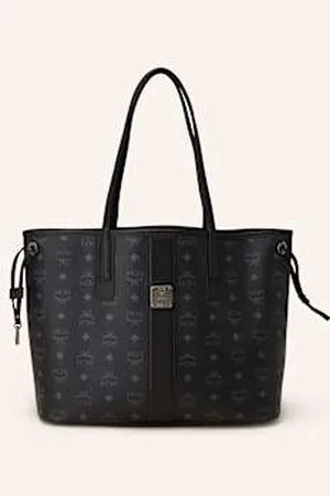 MCM Torba Shopper Liz Medium Dwustronna Z Saszetką schwarz