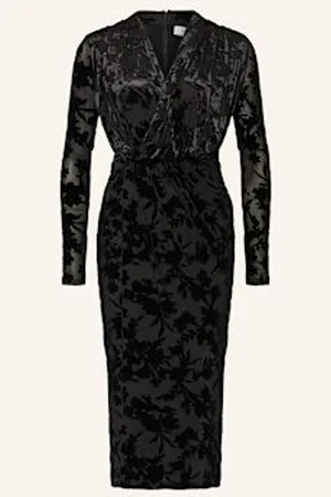 Diane von Furstenberg Sukienka Z Aksamitu Tamra W Stylu Kopertowym schwarz