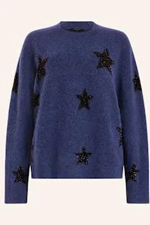 AllSaints Sweter Starlet blau