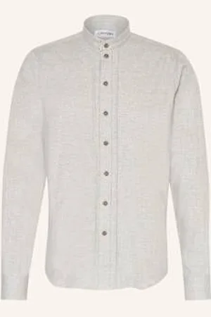 Grasegger Manufaktur Koszula Do Stroju Ludowego Kissing Extra Slim Fit Ze Stójką grau