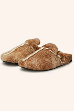 Arizona Love Klapki Typu Mules Z Pluszowego Materiału beige