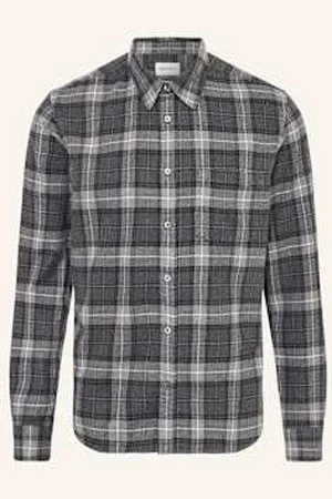Norse projects Koszula Flanelowa Osvald Comfort Fit grau