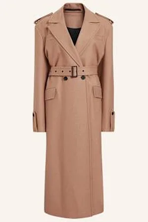 AllSaints Płaszcz Wełniany Augusta beige