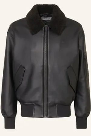 Calvin Klein Bluzon Z Imitacji Skóry schwarz