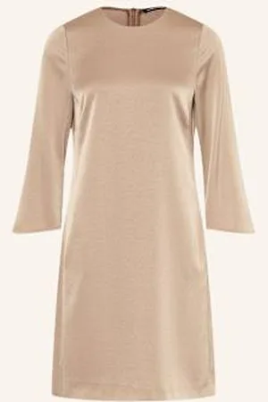 Luisa Cerano Sukienka Satynowa Z Rękawami 3/4 beige