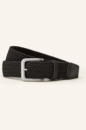 JACK & JONES Pasek Pleciony schwarz