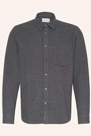 Norse projects Koszula Flanelowa Osvald Comfort Fit grau