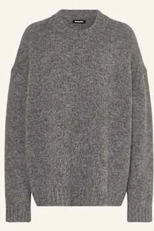 Black Palms Sweter Oversize Kelly Z Alpaki grau