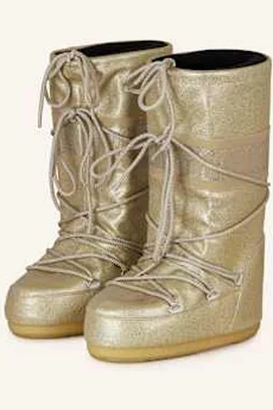 Moon Boot S Icon Glitter gold
