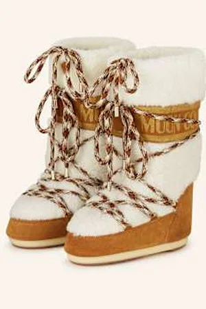 Moon Boot S Shearling braun