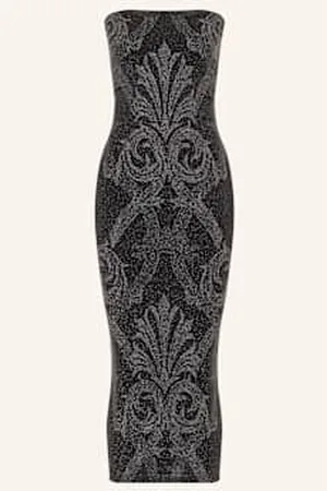 Wolford Sukienka Etui Metallic Jacquard Z Błyszczącą Przędzą silber