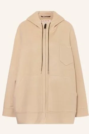 Marni Płaszcz Wełniany Oversize beige