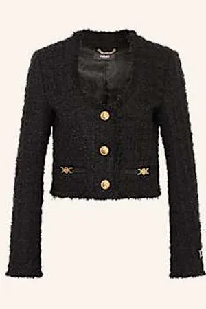 VERSACE Kurtka Bouclé schwarz