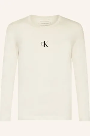 Calvin Klein Koszulka Z Długim Rękawem beige