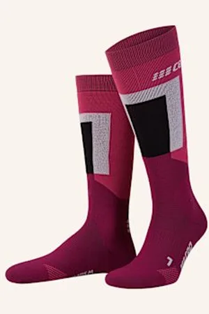 CEP Skarpety Narciarskie Thermo Compression pink