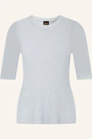 HUGO BOSS Dzianinowa Koszulka Fennina blau