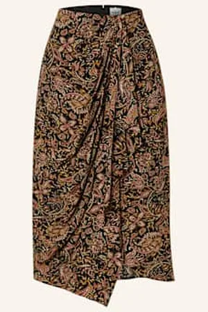 Marant Etoile Spódnica Zaine W Kopertowym Stylu schwarz