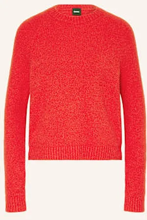 HUGO BOSS Sweter Febisan Z Dodatkiem Alpaki rot