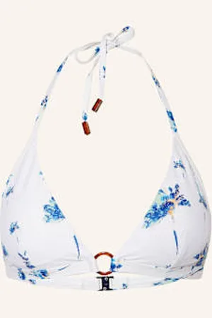 Vilebrequin Góra Od Bikini Wiązana Na Szyi Herbier Shiny Flechett Z Błyszczącą Przędzą weiss