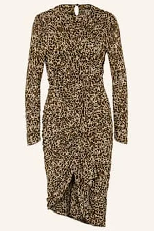 Isabel Marant Sukienka Z Dżerseju Zorah W Stylu Kopertowym braun
