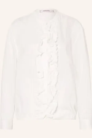 Dorothee Schumacher Bluzka Cool Stripe Z Falbankami weiss