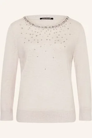Luisa Cerano Sweter Z Ozdobnymi Kamykami beige