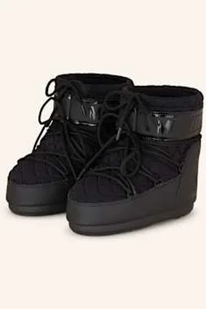 Moon Boot S Icon Low Quilt schwarz