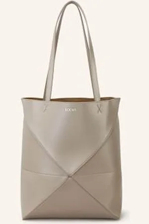Loewe Torba Shopper Puzzle Fold beige