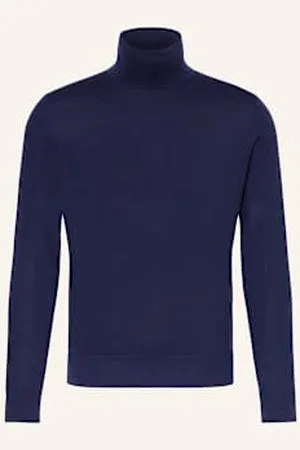 Ermenegildo Zegna Golf Z Kaszmiru Z Dodatkiem Jedwabiu blau