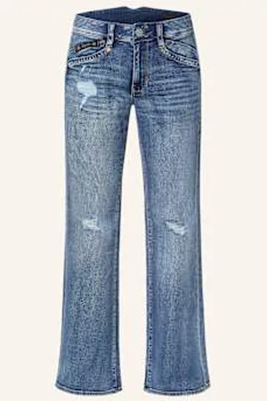 Herrlicher Jeansy Bojówki Prime Straight Fit blau