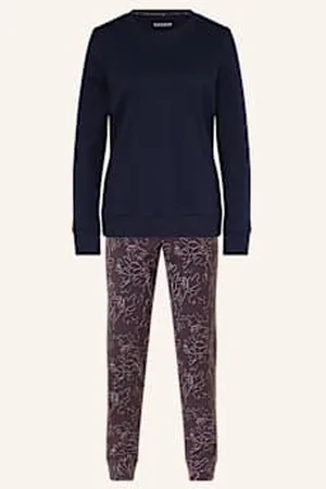 Schiesser Piżama Comfort Interlock blau