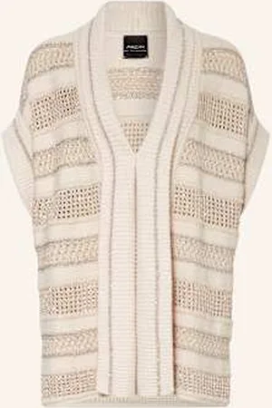 Marc Cain Dzianinowe Wdzianko Z Cekinami beige