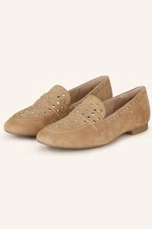 Paul Green Pantofle Z Ozdobnymi Kamykami beige