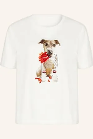 Marc Cain T-Shirt Z Cekinami weiss