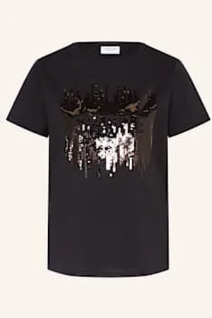 Comma, T-Shirt Z Cekinami schwarz
