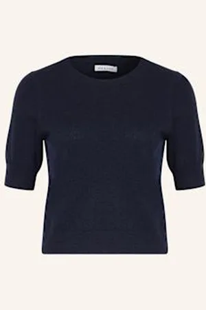 Mrs & HUGS Dzianinowa Koszulka Z Kaszmiru blau