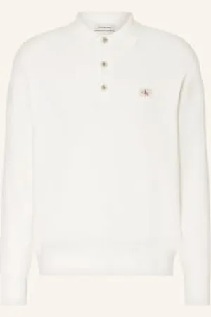 Calvin Klein Koszulka Polo Z Dzianiny weiss