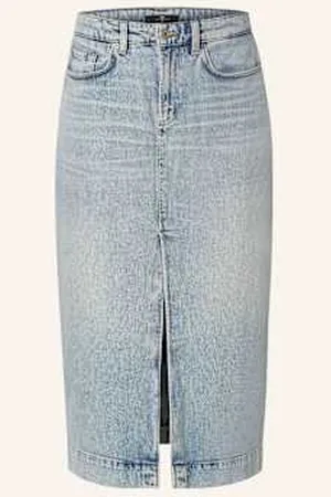 7 for all Mankind Spódnica Jeansowa Amber blau